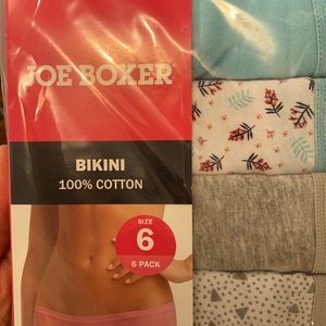 Size 6 new 6 pairs 100% cotton bikini unde…